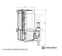 Filtro carburante Filtro per condotti/circuiti ADBP230054 BLUE PRINT per JAGUAR