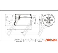 Filtro carburante Filtro per condotti/circuiti DP1110.13.0023 Drve+ per DAEWOO