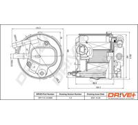 Filtro carburante Filtro per condotti/circuiti DP1110.13.0080 Drve+ per FORD
