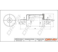 Filtro carburante Filtro per condotti/circuiti DP1110.13.0147 Drve+ per CITROËN