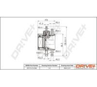 Filtro carburante Filtro per condotti/circuiti DP1110.13.0164 Drve+