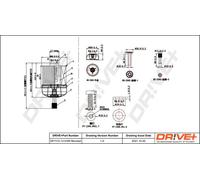 Filtro carburante Filtro per condotti/circuiti DP1110.13.0165 Drve+ per OPEL