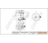 Filtro carburante Filtro per condotti/circuiti DP1110.13.0213 Drve+ per NISSAN
