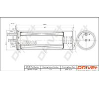 Filtro carburante Filtro per condotti/circuiti DP1110.13.0281 Drve+ per VW