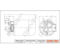 Filtro carburante Filtro per condotti/circuiti DP1110.13.0286 Drve+ per NISSAN