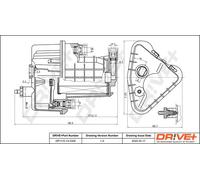 Filtro carburante Filtro per condotti/circuiti DP1110.13.0300 Drve+ per RENAULT