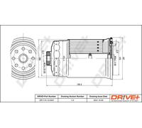 Filtro carburante Filtro per condotti/circuiti DP1110.13.0307 Drve+ per KIA