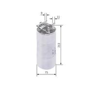 Filtro carburante Filtro per condotti/circuiti F 026 402 845 BOSCH per AUDI