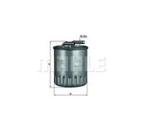 Filtro carburante Filtro per condotti/circuiti KL 155/1 KNECHT per MERCEDES-BENZ