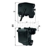 Filtro carburante Filtro per condotti/circuiti KL 431D MAHLE per PEUGEOT FORD