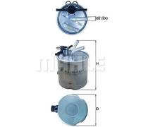 Filtro carburante Filtro per condotti/circuiti KL 440/37 MAHLE per NISSAN