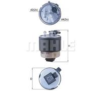 Filtro carburante Filtro per condotti/circuiti KL 440/44 KNECHT per NISSAN