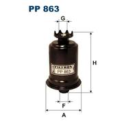 Filtro carburante Filtro per condotti/circuiti PP 863 FILTRON per MITSUBISHI
