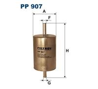 Filtro carburante Filtro per condotti/circuiti PP 907 FILTRON per RENAULT