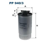 Filtro carburante Filtro per condotti/circuiti PP 940/3 FILTRON per BMW OPEL