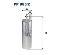 Filtro carburante Filtro per condotti/circuiti PP 985/2 FILTRON per VW