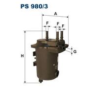 Filtro carburante Filtro per condotti/circuiti PS 980/3 FILTRON per RENAULT