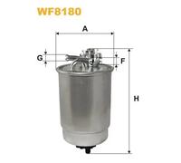 Filtro carburante Filtro per condotti/circuiti WF8180 WIX FILTERS per SEAT VW
