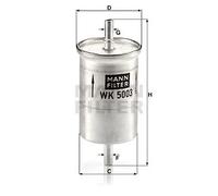 Filtro carburante Filtro per condotti/circuiti WK 5003 MANN-FILTER per SMART