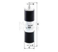 Filtro carburante Filtro per condotti/circuiti WK 6001 MANN-FILTER per AUDI SEAT