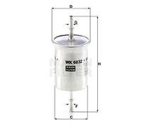 Filtro carburante Filtro per condotti/circuiti WK 6032 MANN-FILTER per SMART