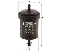 Filtro carburante Filtro per condotti/circuiti WK 613/1 MANN-FILTER per FIAT