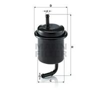 Filtro carburante Filtro per condotti/circuiti WK 614/47 MANN-FILTER per SUZUKI