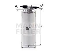Filtro carburante Filtro per condotti/circuiti WK 7002 MANN-FILTER per AUDI