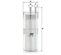 Filtro carburante Filtro per condotti/circuiti WK 7012 MANN-FILTER per AUDI