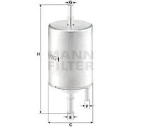 Filtro carburante Filtro per condotti/circuiti WK 720/3 MANN-FILTER per AUDI