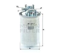 Filtro carburante Filtro per condotti/circuiti WK 823/1 MANN-FILTER per AUDI VW