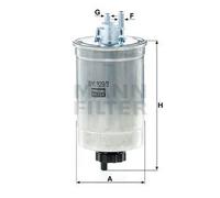 Filtro carburante Filtro per condotti/circuiti WK 829/2 MANN-FILTER per FIAT