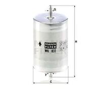 MANN-FILTER WK 831 Filtro carburante - per Autovetture + veicoli commeriali