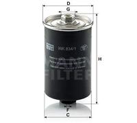 Filtro carburante Filtro per condotti/circuiti WK 834/1 MANN-FILTER per AUDI VW