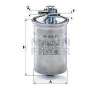 Filtro carburante Filtro per condotti/circuiti WK 842/21 x MANN-FILTER per AUDI