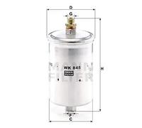 Filtro carburante Filtro per condotti/circuiti WK 845 MANN-FILTER per PUCH