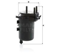 Filtro carburante Filtro per condotti/circuiti WK 939/5 MANN-FILTER per RENAULT