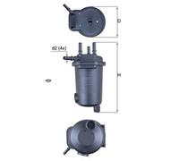 Filtro Carburante Filtro Tubo 93Mm MAHLE Per RENAULT THALIA I (LB_)