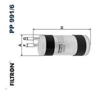 Filtro carburante FILTRON PP 991/6 PORSCHE PANAMERA (971) 4 2016-2023