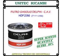 Filtro carburante gasolio diesel DELPHI CAV HDF296 7111-296