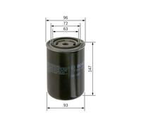 BOSCH filtro carburante F026402087 avvitamento diametro 96 altezza 147,3 mm