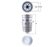Mahle Original Filtro carburante KC 18 per VW GOLF VI (5K1), GOLF III (1H1)