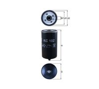 Filtro carburante Filtro ad avvitamento KC 102 MAHLE per MAN NEOPLAN SETRA ASKAM
