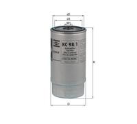 Filtro Carburante Mahle KC 98/1 per Bmw