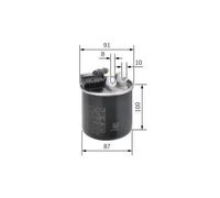 Filtro carburante MERCEDES CLASSE C W204 W205 C250d CLS GLC BOSCH F026402839