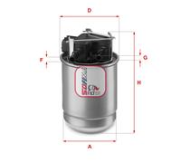 Filtro carburante SOFIMA S 5517 GC per RENAULT KOLEOS II (HC_) 1.7 2019-