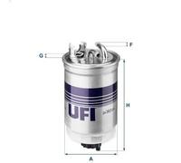 Filtro carburante UFI 24.365.01 per VW ILTIS (183) 1.6 1987-1988