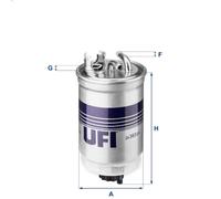 Filtro carburante UFI 24.365.01 per VW VENTO (1H2) 1.9 1991-1998