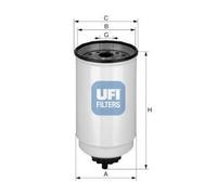 Filtro carburante UFI 24.371.00 FORD TRANSIT Furgonato (E_ _) 2.5 TD (EAS, EAL)