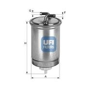 Filtro carburante UFI 24.382.00 FORD ESCORT `91 Express (AVL) 1.8 D